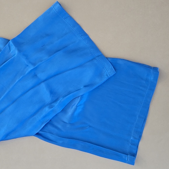 New Bershka Bright Blue Relaxed Fit Pants Size 2 - Picture 4 of 6